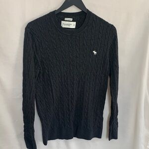 Abercrombie & Fitch Dark Gray Cable Knit Sweater Medium